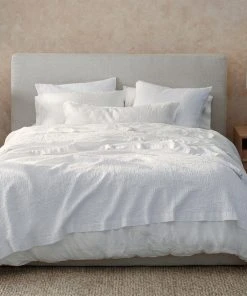 Coyuchi Home Goods Reyes Waffle Blanket - Alpine White