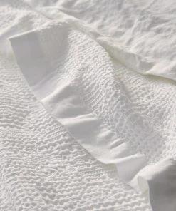 Coyuchi Home Goods Reyes Waffle Blanket - Alpine White