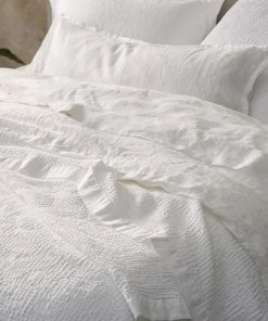 Coyuchi Home Goods Reyes Waffle Blanket - Alpine White