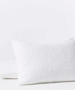 Coyuchi Reyes Waffle Sham - Alpine White Home Goods