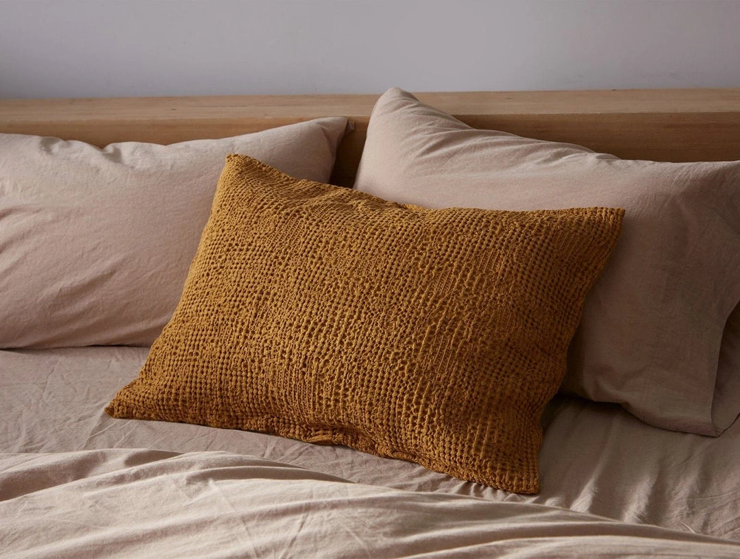 Coyuchi Reyes Waffle Sham - Hazel 3 Coyuchi Reyes Waffle Sham - Hazel