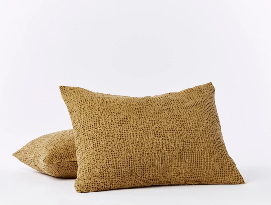 Coyuchi Reyes Waffle Sham - Hazel 1 Coyuchi Reyes Waffle Sham - Hazel