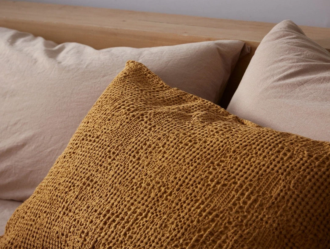 Coyuchi Reyes Waffle Sham - Hazel 4 Coyuchi Reyes Waffle Sham - Hazel