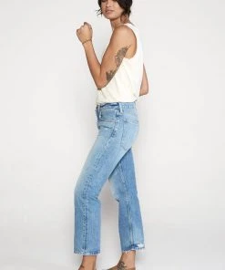 ÉTICA Rhea Midrise Straight Crop Jean - Storm Surge