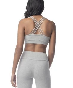 Synergy Organic Clothing Rhythm Yoga Bra - Heather Gray