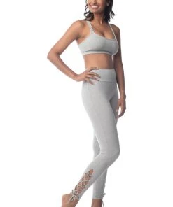 Synergy Organic Clothing Rhythm Yoga Bra - Heather Gray