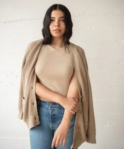 WVN Ribbed Oversized Cardigan