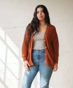 WVN Ribbed Oversized Cardigan