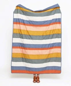 Anchal Ribbon Throw Quilt Home Goods