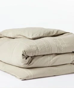 Coyuchi Rippled Stripe Duvet Cover