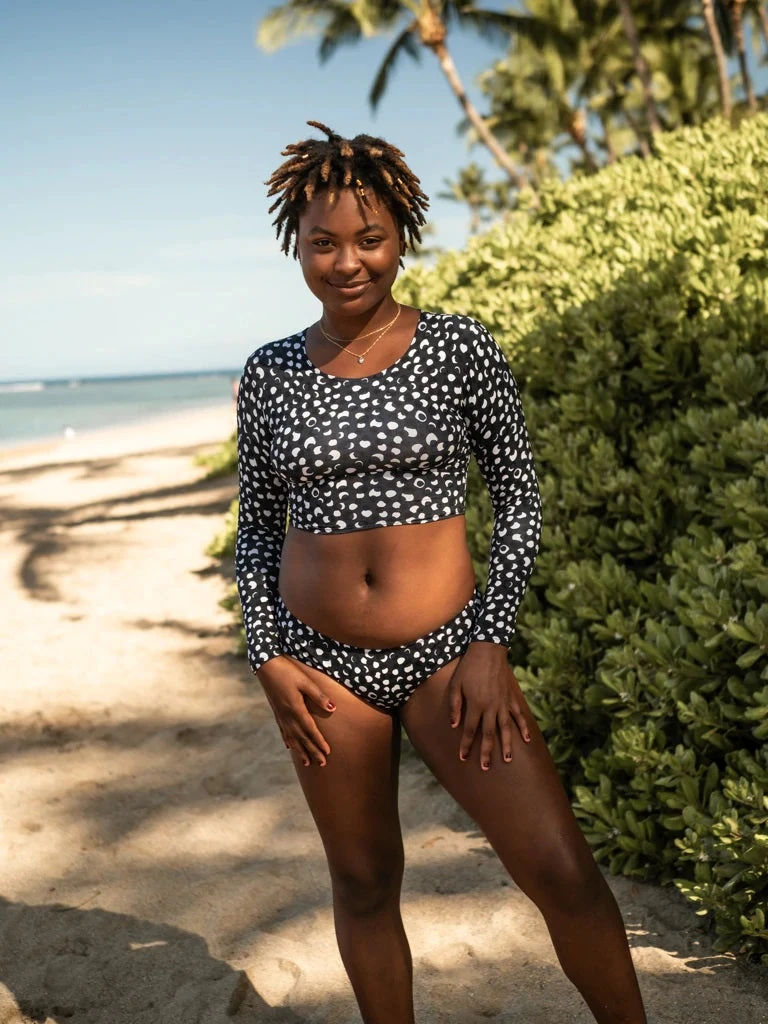 Sensi Graves Rose Recycled Swim Crop Top Sensi Graves Rose Recycled Swim Crop Top