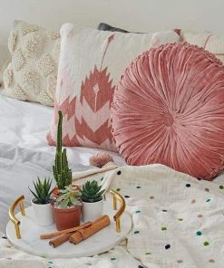 Casa Amarosa Rosette Kilim Wool Throw Pillow Cover