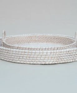 Amara New Arrivals Round Rattan Tray 16 Amara New Arrivals Round Rattan Tray