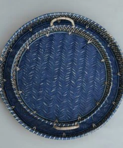 Amara New Arrivals Round Rattan Tray 14 Amara New Arrivals Round Rattan Tray