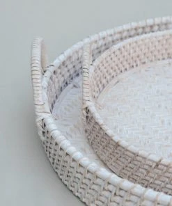 Amara New Arrivals Round Rattan Tray 12 Amara New Arrivals Round Rattan Tray