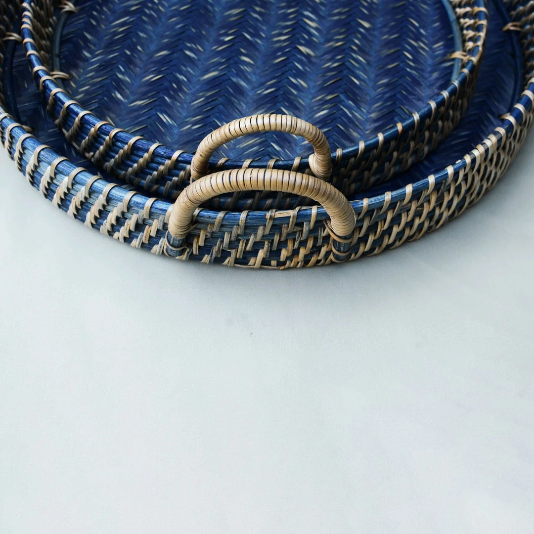 Amara New Arrivals Round Rattan Tray 2 Amara New Arrivals Round Rattan Tray