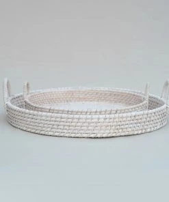 Amara New Arrivals Round Rattan Tray