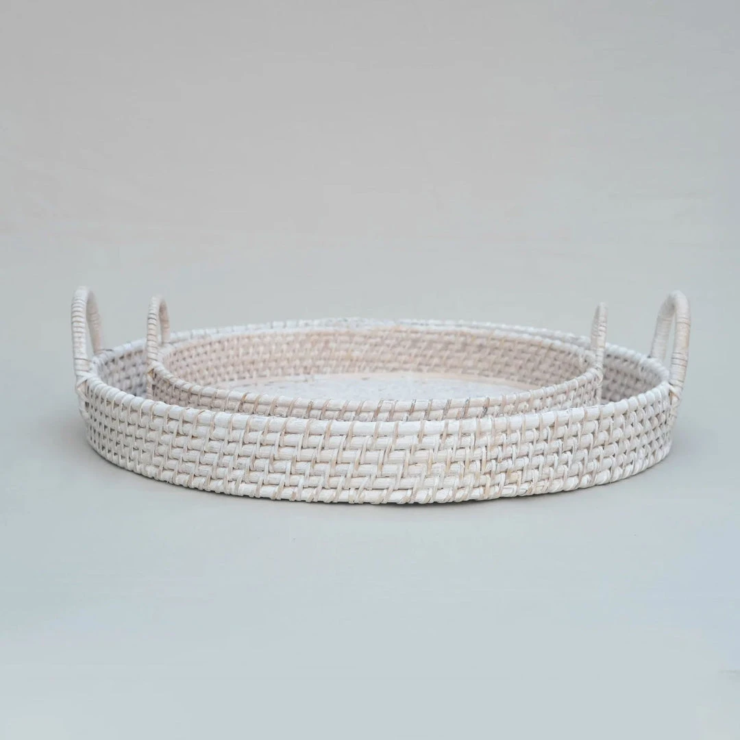 Amara New Arrivals Round Rattan Tray 1 Amara New Arrivals Round Rattan Tray