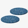 Slash Objects Kitchen + Dining Round Recycled Rubber Trivet Set