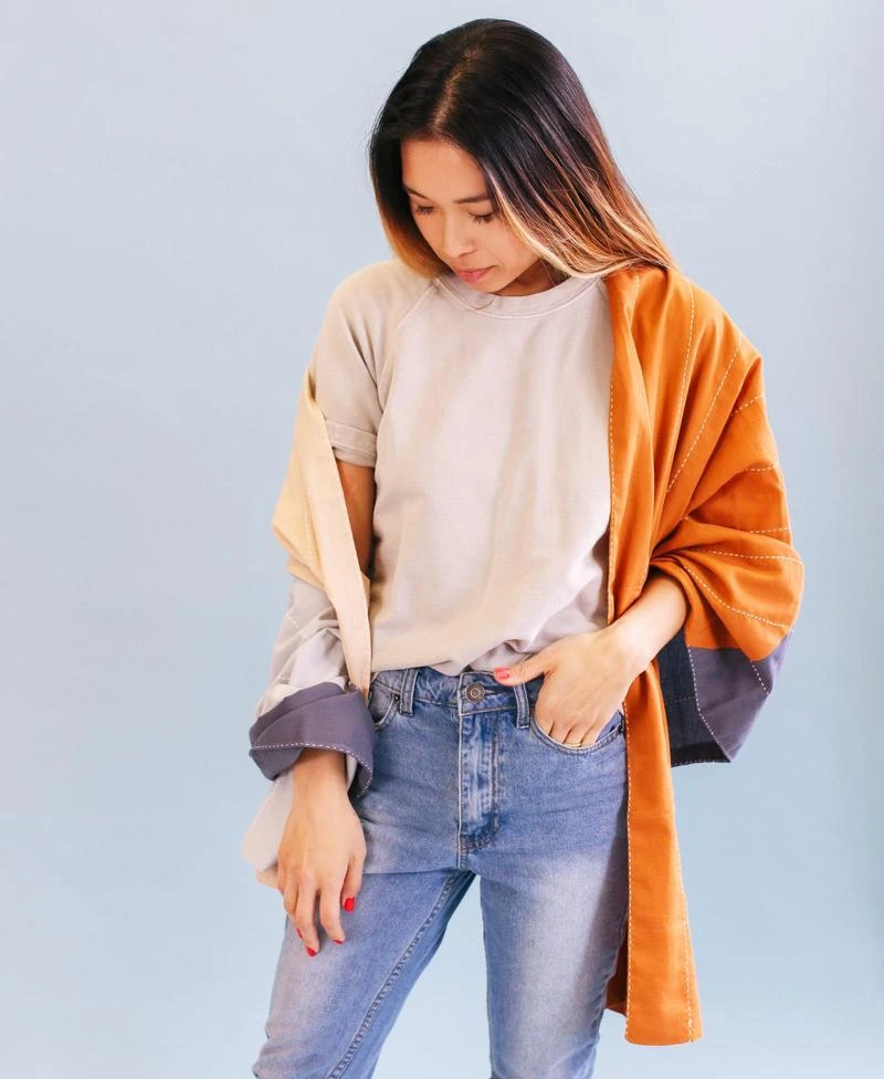 Anchal Accessories Rust Colorblock Scarf Anchal Accessories Rust Colorblock Scarf