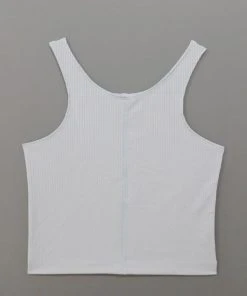 Mary Young Ryder Bamboo Crop Top - Cream Sustainable Materials