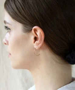 Salt + Still 14K Half Moon Earrings