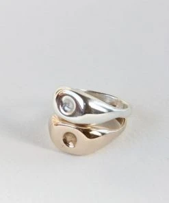 Salt + Still Dimple Signet Ring