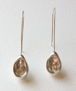 Salt + Still Egg Hollows Droplet Earrings