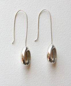 Salt + Still Egg Hollows Droplet Earrings