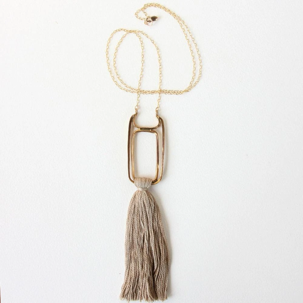 Salt + Still Handcrafted Oblong Necklace 1 Salt + Still Handcrafted Oblong Necklace