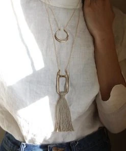Salt + Still Handcrafted Oblong Necklace