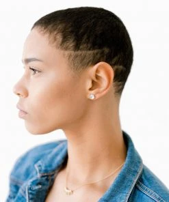 Sara Patino Jewelry Deep Pearl Recycled Gold Stud Earrings