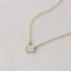 Sara Patino Jewelry Gold Lucky U Recycled Pendant Necklace - White Topaz