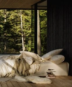 Takasa Home Goods Sateen Bed Sheet Set - Natural