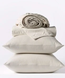 Coyuchi Sateen Sheet Set - Pale Gray Home Goods