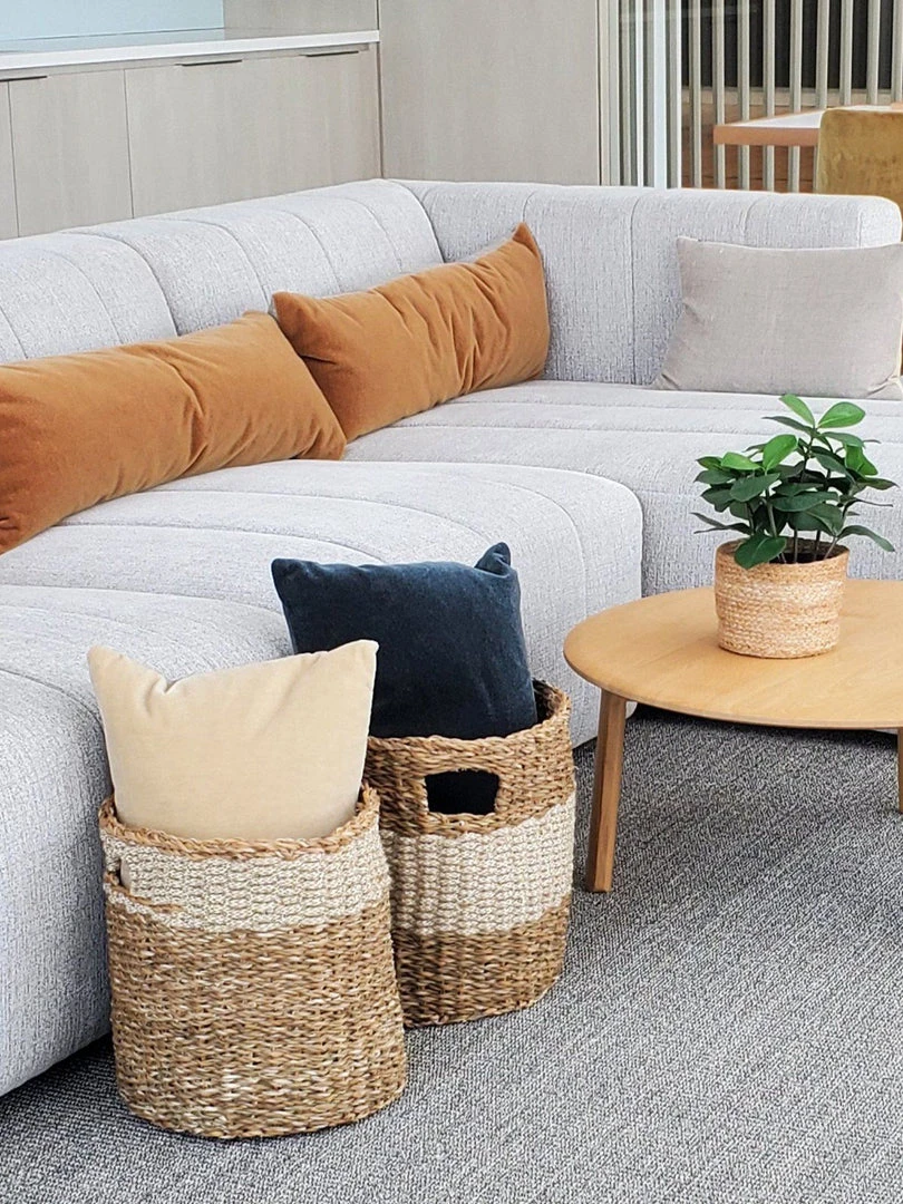 Korissa Savar Hamper Basket With Handle Set - Natural 2 Korissa Savar Hamper Basket With Handle Set - Natural