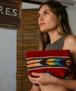 MZ Fair Trade Accessories Scarlet Arrow Wool Clutch Bag