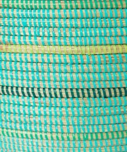 Swahili African Modern Seaside Stripe Knitting Basket