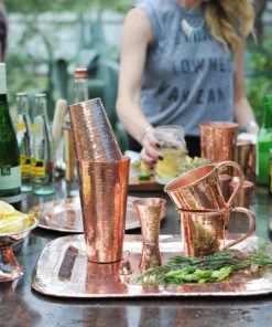 Sertodo Copper Recycled Copper Cocktail Set 4 Sertodo Copper Recycled Copper Cocktail Set