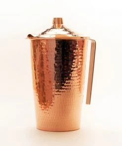 Sertodo Copper Kitchen + Dining Gangotri Recycled Copper Pitcher With Lid
