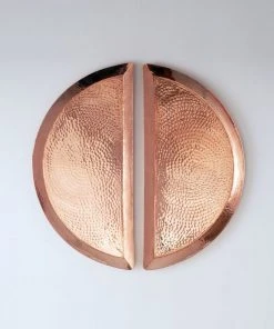 Sertodo Copper Kitchen + Dining Half Moon Recycled Copper Platter Set