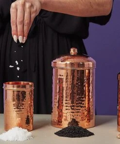 Sertodo Copper Home Goods Recycled Copper Kitchen Canisters