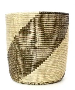 Swahili African Modern Home Goods Nesting Swirl Baskets Set