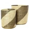 Swahili African Modern Home Goods Nesting Swirl Baskets Set