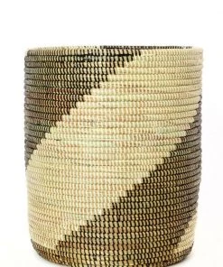 Swahili African Modern Home Goods Nesting Swirl Baskets Set