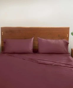 Looma Sateen Sheet Set - Wine