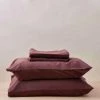 Looma Sateen Sheet Set - Wine