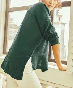 No Nasties Clothing Side Slit Button Up Shirt