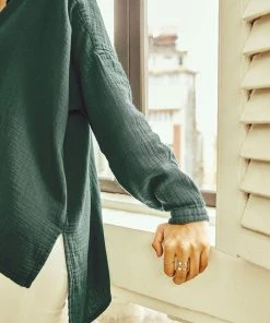 No Nasties Clothing Side Slit Button Up Shirt