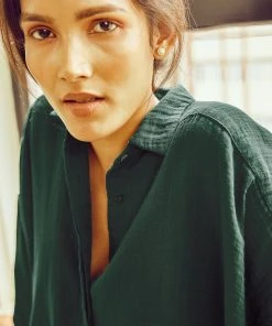 No Nasties Clothing Side Slit Button Up Shirt